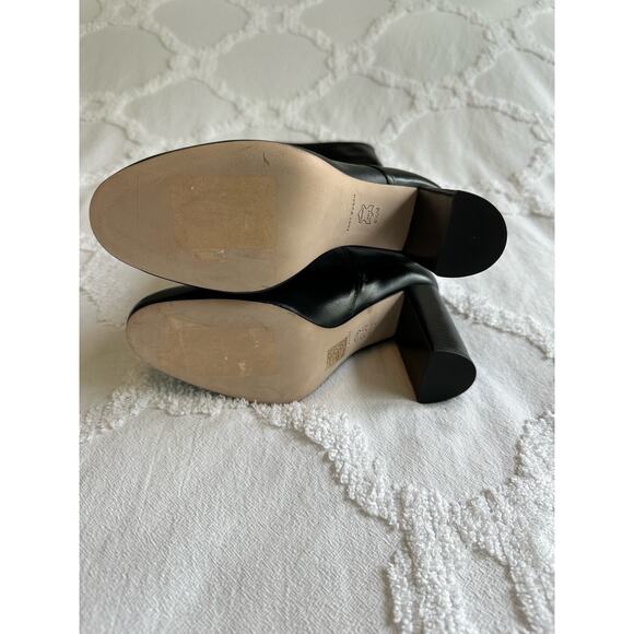 Tory Burch NWOT Pull On Knee High Black Leather Boots Sz. 8.5 - Picture 5 of 9